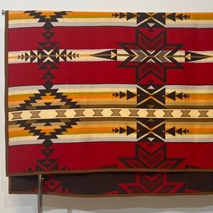 PENDLETON Authentic Native Woolen Mills Beaver State Red Yellow Brown Blanket